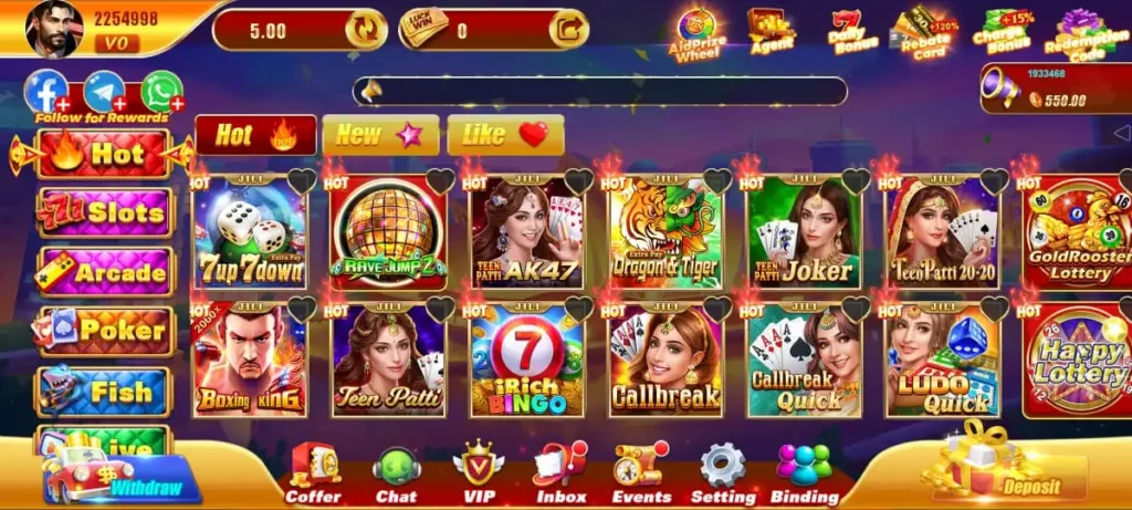 lucky win casino game